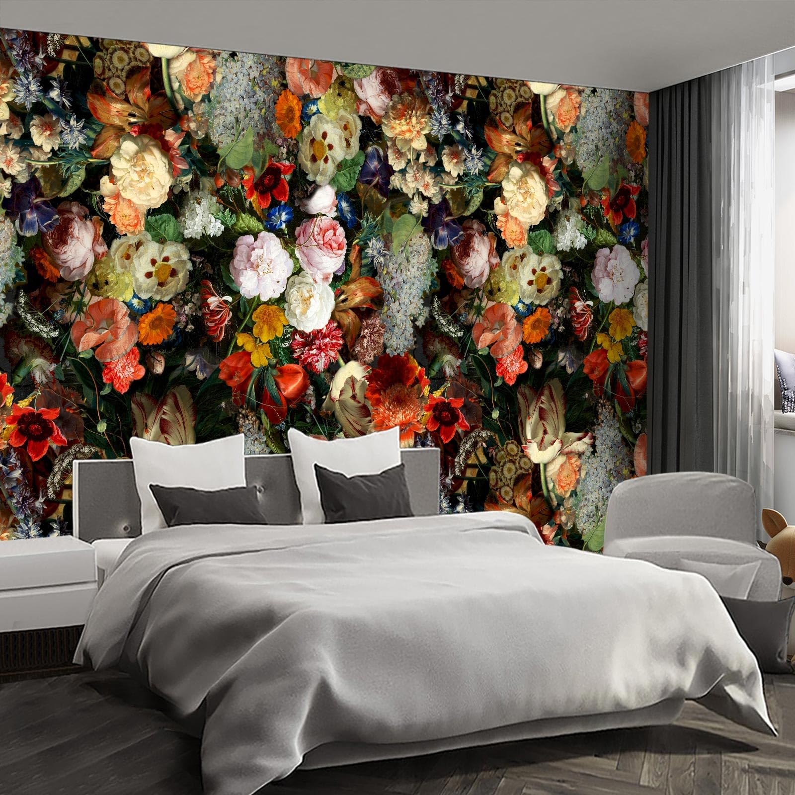 Forest Landscape wall murals Woodland Tree Peel and Stick self Adhesive Wallpaper for Bedroom Living Room - 85"x118"