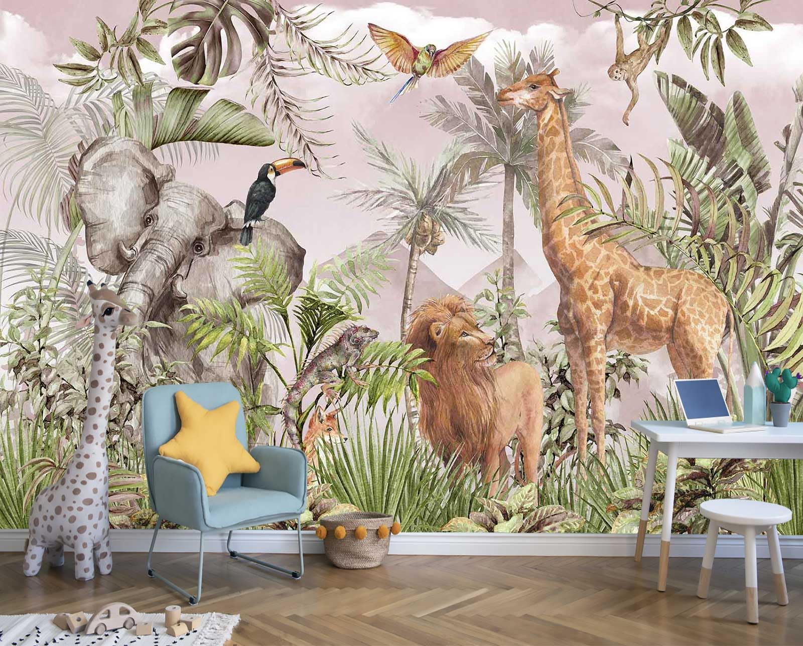 Reyhui Sunshine Forest Mural Wallpaper Landscape Tree Wallpaper Large Nature Scenery Wall Mural for Living Room (not self-Adhesive)
