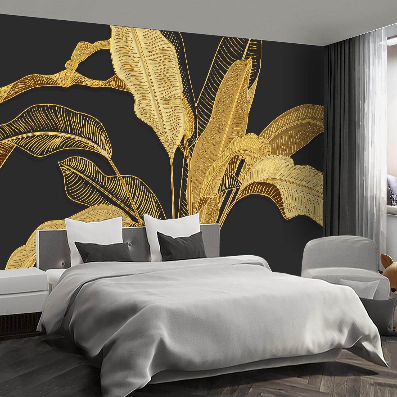 Forest Landscape wall murals Woodland Tree Peel and Stick self Adhesive Wallpaper for Bedroom Living Room - 85"x118"