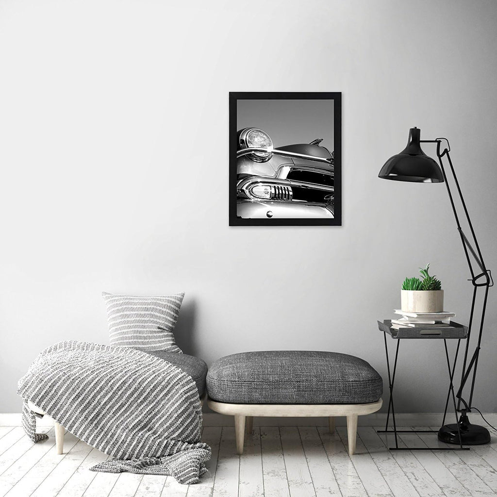 Americanflat 18x24 Poster Frame with Polished Plexiglass - Black Picture Frame - Wide Photo Frames Made of Engineered Wood for Vertical or Horizontal Wall Display - Epic Collection - Black