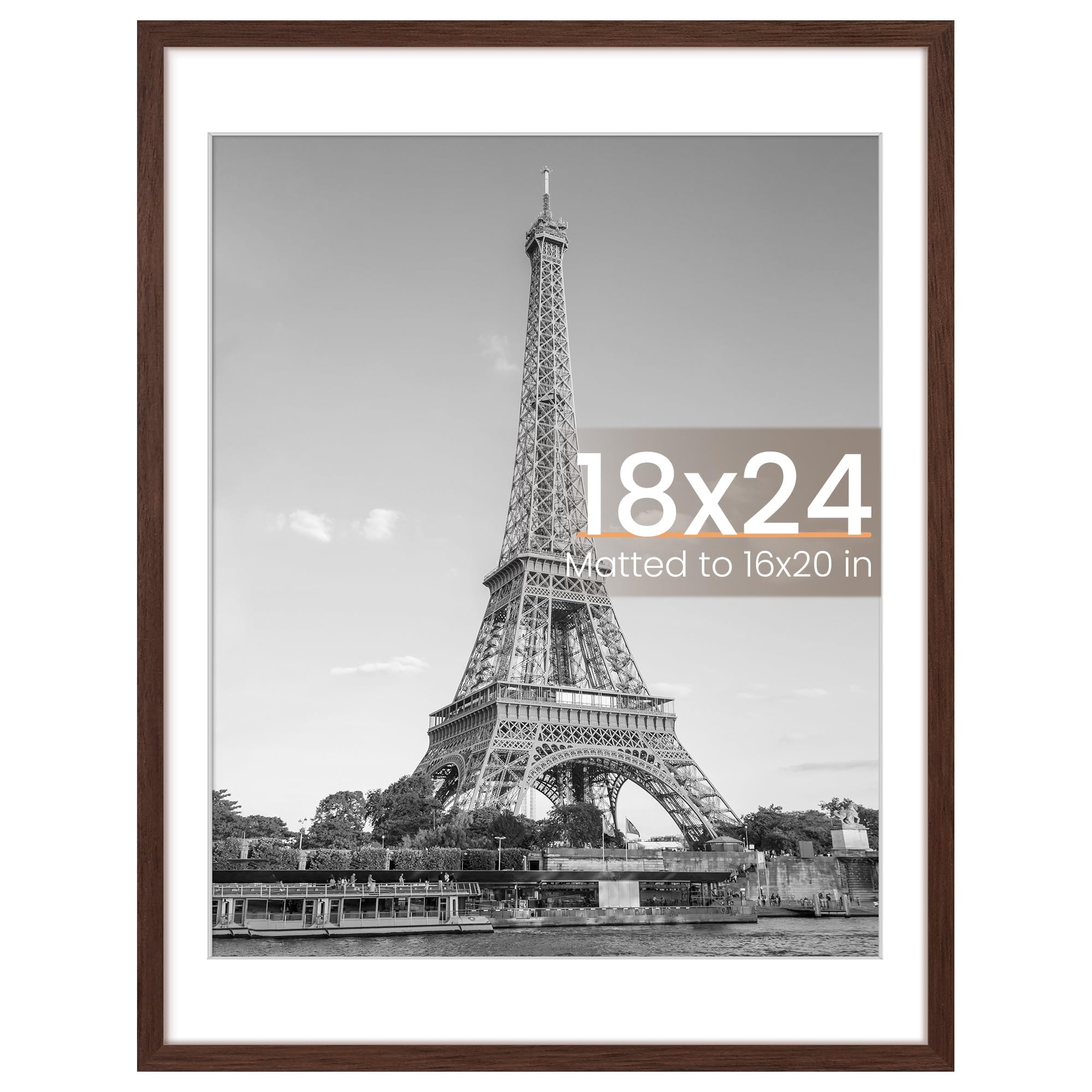 upsimples 11x17 Picture Frame, Display Pictures 9x15 with Mat or 11 x 17 Without, Wall Hanging Poster Frames, Black, 1 Pack