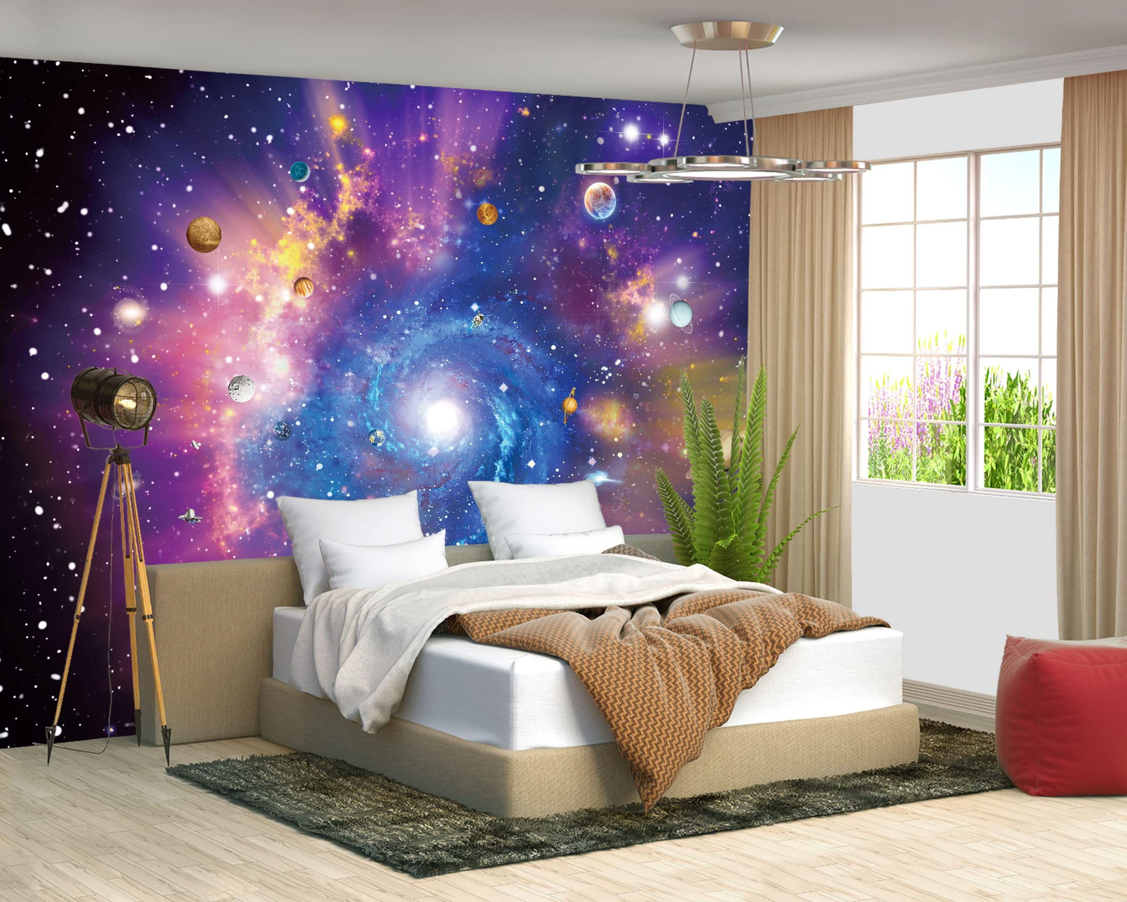 Brooklyn Bridge City View Mural Living Room couches Extra Large wall murals new york Cities Wallpaper Bedroom California Picture Landscape - 108"x75"（It's not Peel and Stick.）