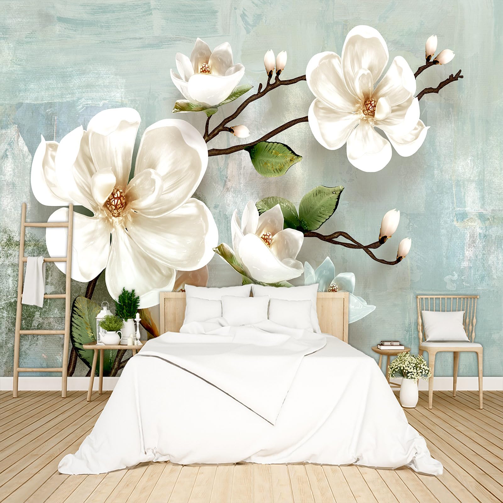 Tropical Rainforest Botanical Wallpaper Peel and Stick Wall Mural for Bedroom Living Room - 85"x118"