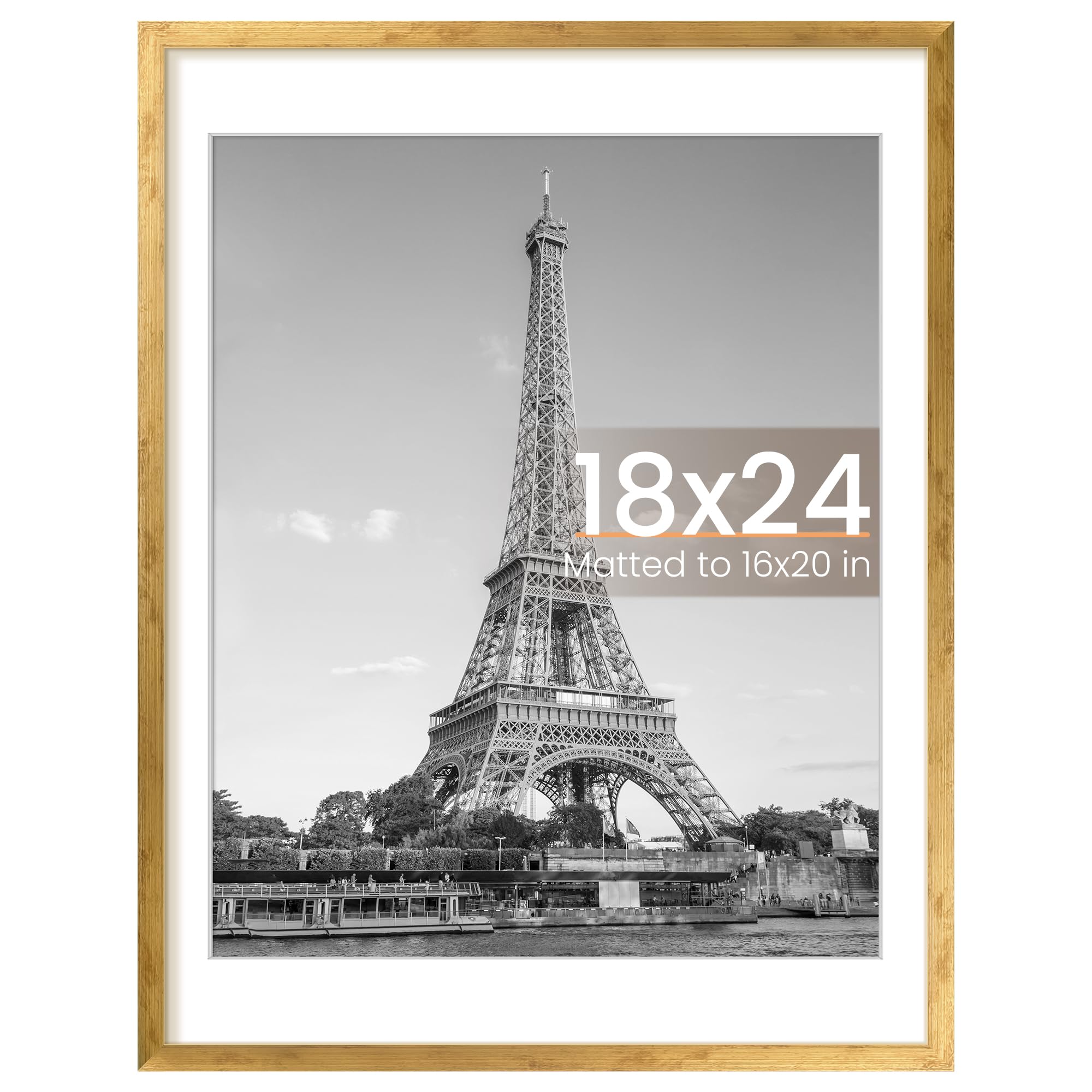 upsimples 11x17 Picture Frame, Display Pictures 9x15 with Mat or 11 x 17 Without, Wall Hanging Poster Frames, Black, 1 Pack