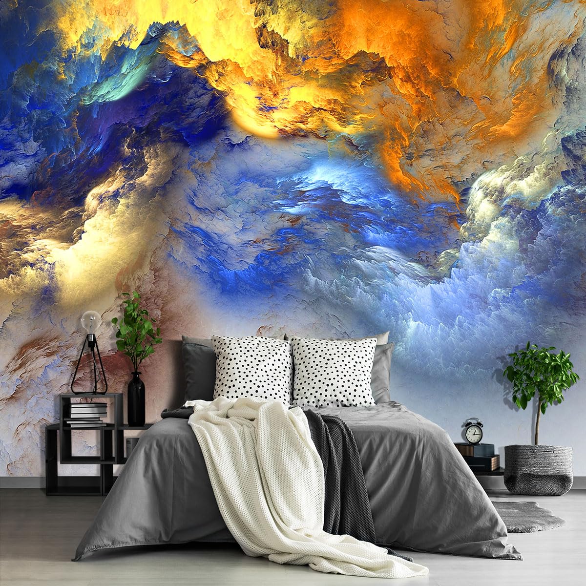 Brooklyn Bridge City View Mural Living Room couches Extra Large wall murals new york Cities Wallpaper Bedroom California Picture Landscape - 108"x75"（It's not Peel and Stick.）