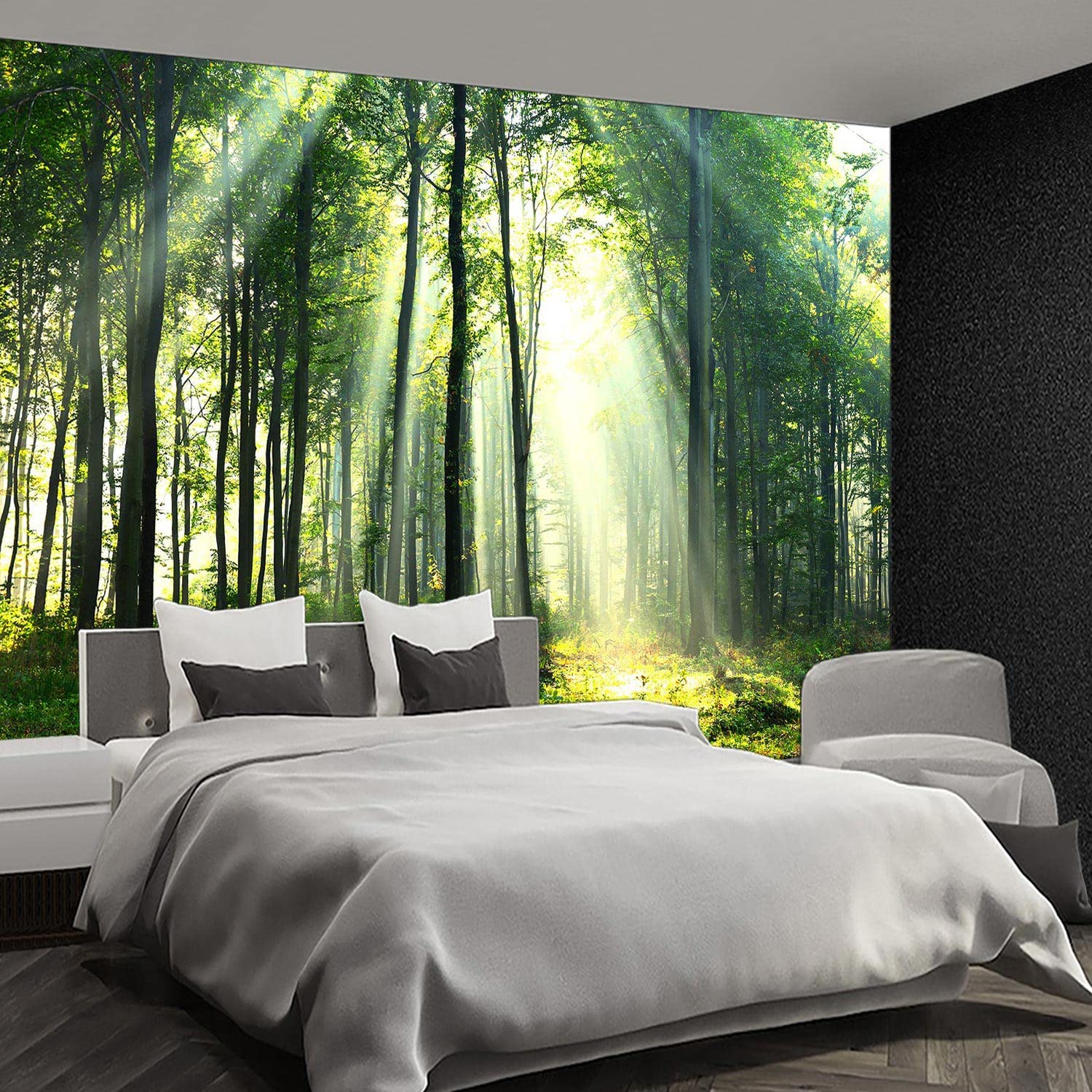 Brooklyn Bridge City View Mural Living Room couches Extra Large wall murals new york Cities Wallpaper Bedroom California Picture Landscape - 108"x75"（It's not Peel and Stick.）