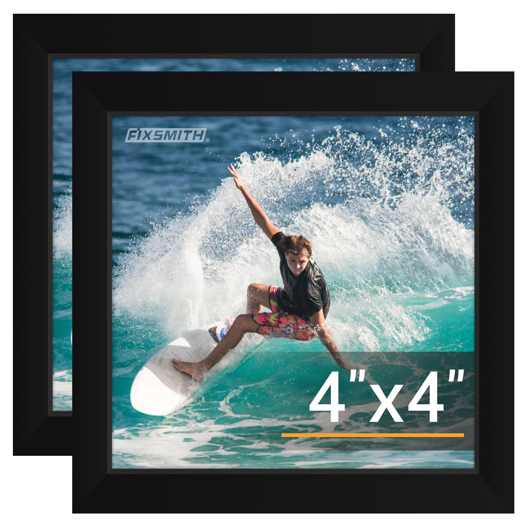 FIXSMITH 5x7 Picture Frame Set of 10, Photo Frame Bulk with HD Plexiglass, Display Pictures 4x6 with Mat or 5x7 Without Mat Multi Picture Frames Collage for Tabletop or Wall Display, Black