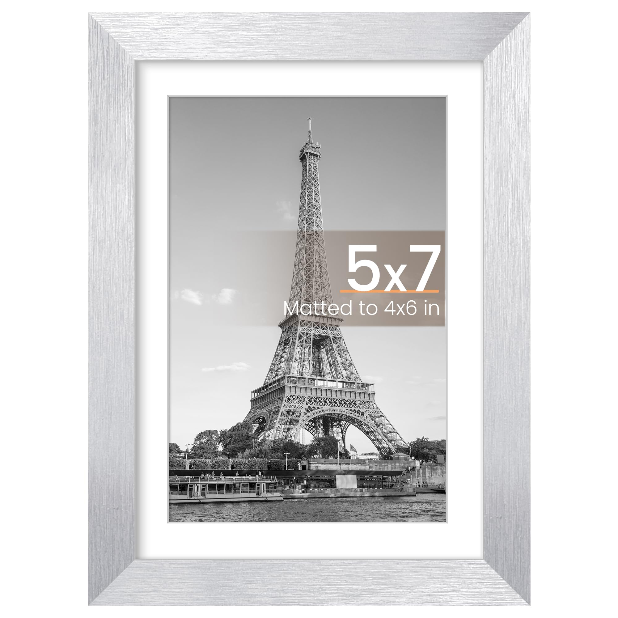 upsimples 8x10 Picture Frame, Display Pictures 5x7 with Mat or 8x10 Without Mat, Wall Hanging Photo Frame, Black, 1 Pack