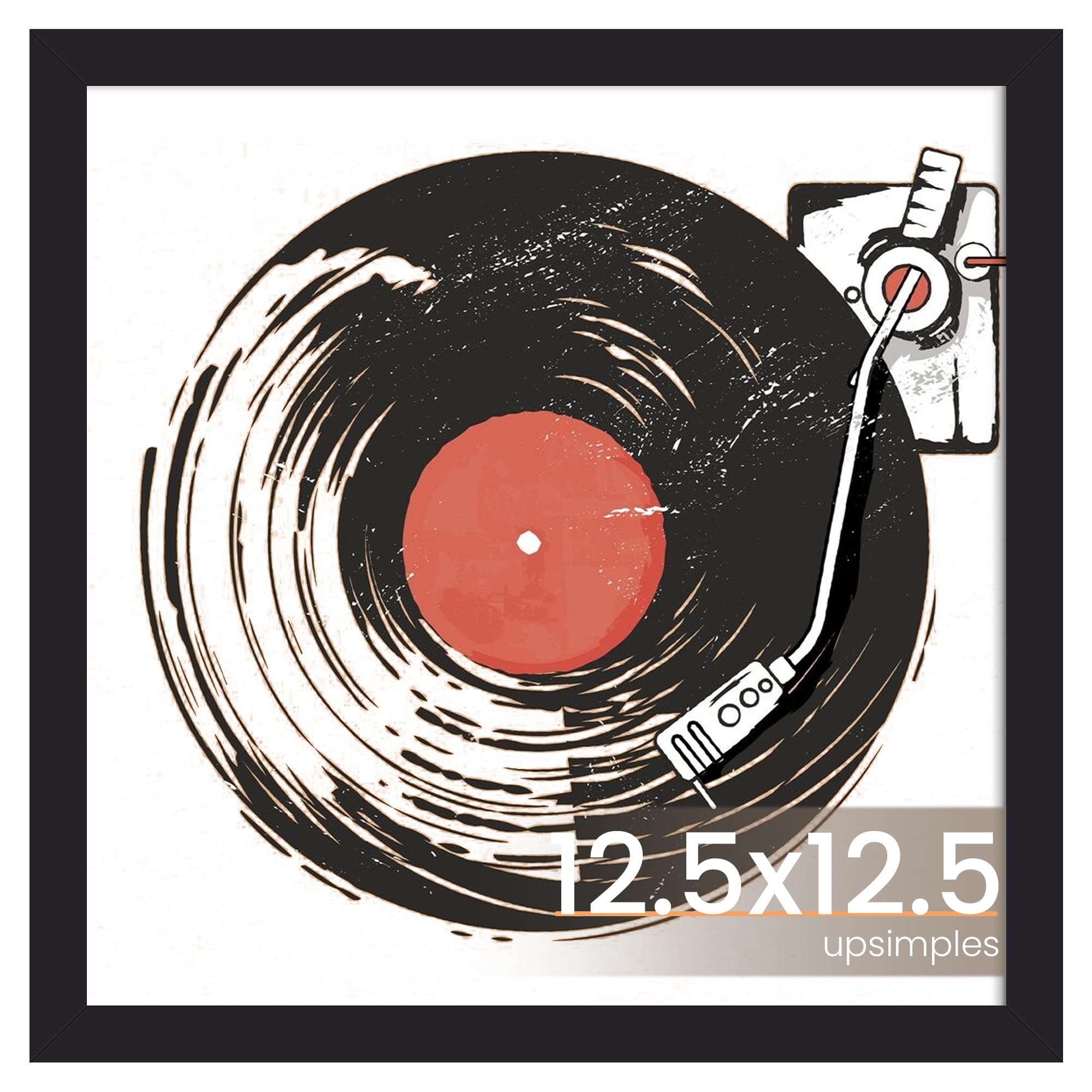 upsimples 12x16 Picture Frame, Display Pictures 8.5x11 with Mat or 12x16 Without Mat, Wall Hanging Photo Frame, Black, 1 Pack