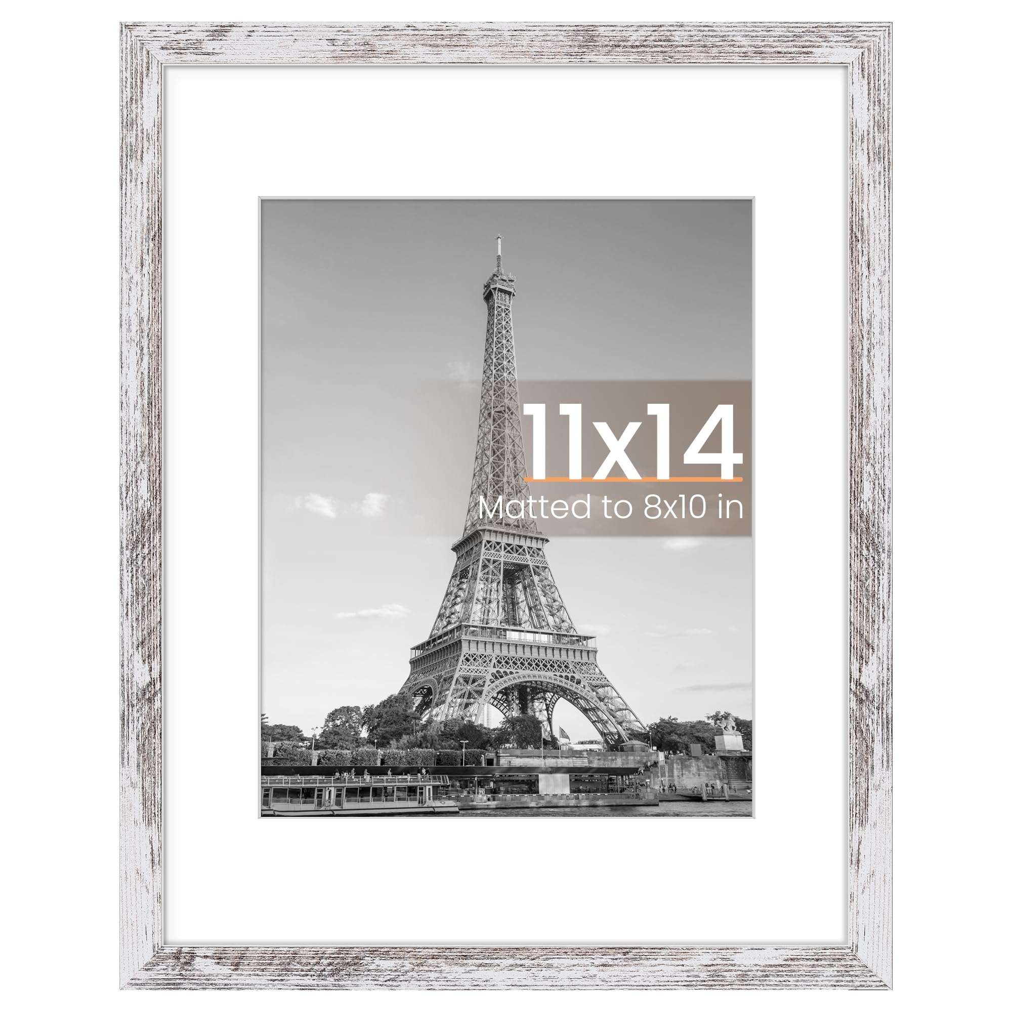 upsimples 11x17 Picture Frame, Display Pictures 9x15 with Mat or 11 x 17 Without, Wall Hanging Poster Frames, Black, 1 Pack