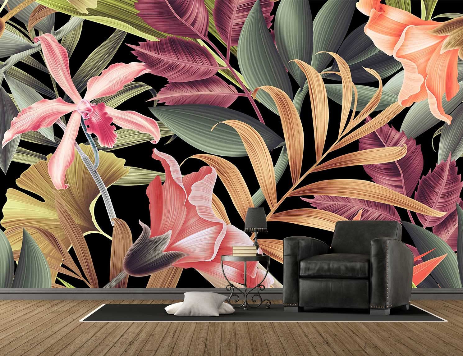 Reyhui Sunshine Forest Mural Wallpaper Landscape Tree Wallpaper Large Nature Scenery Wall Mural for Living Room (not self-Adhesive)
