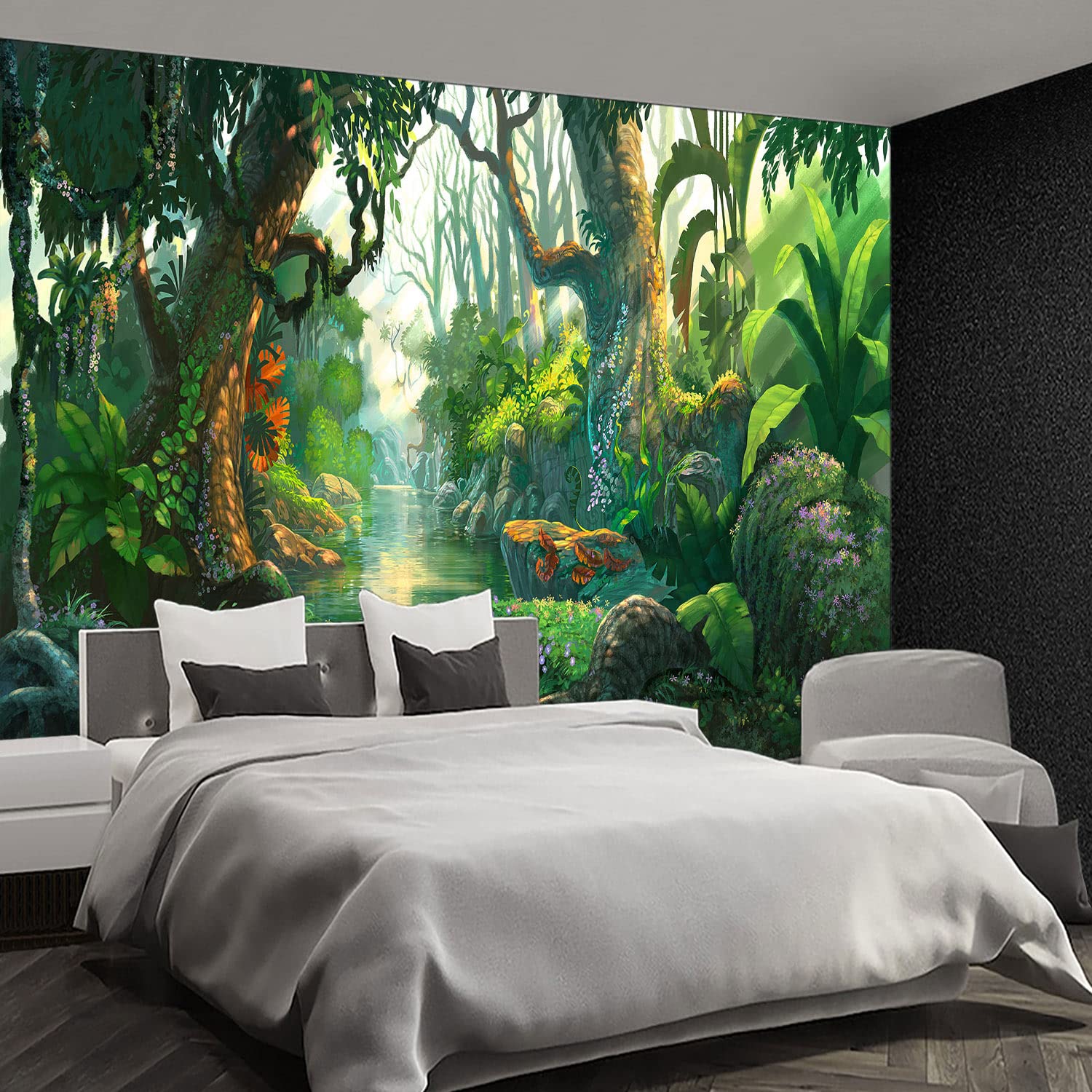 Brooklyn Bridge City View Mural Living Room couches Extra Large wall murals new york Cities Wallpaper Bedroom California Picture Landscape - 108"x75"（It's not Peel and Stick.）
