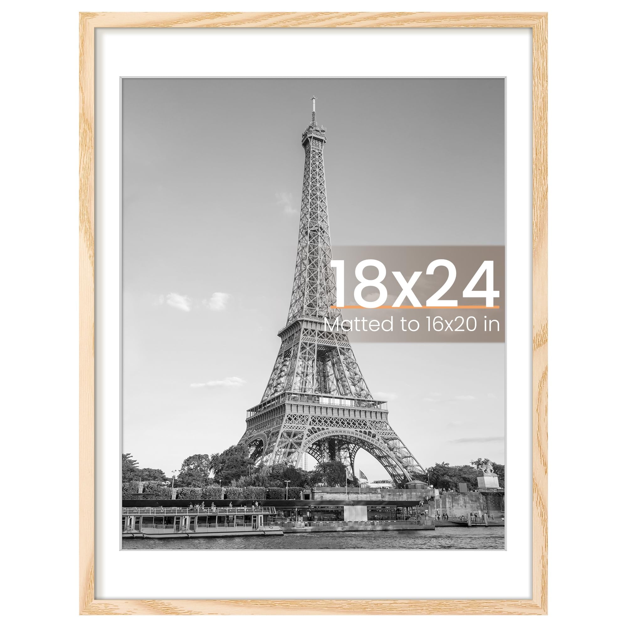 upsimples 11x17 Picture Frame, Display Pictures 9x15 with Mat or 11 x 17 Without, Wall Hanging Poster Frames, Black, 1 Pack