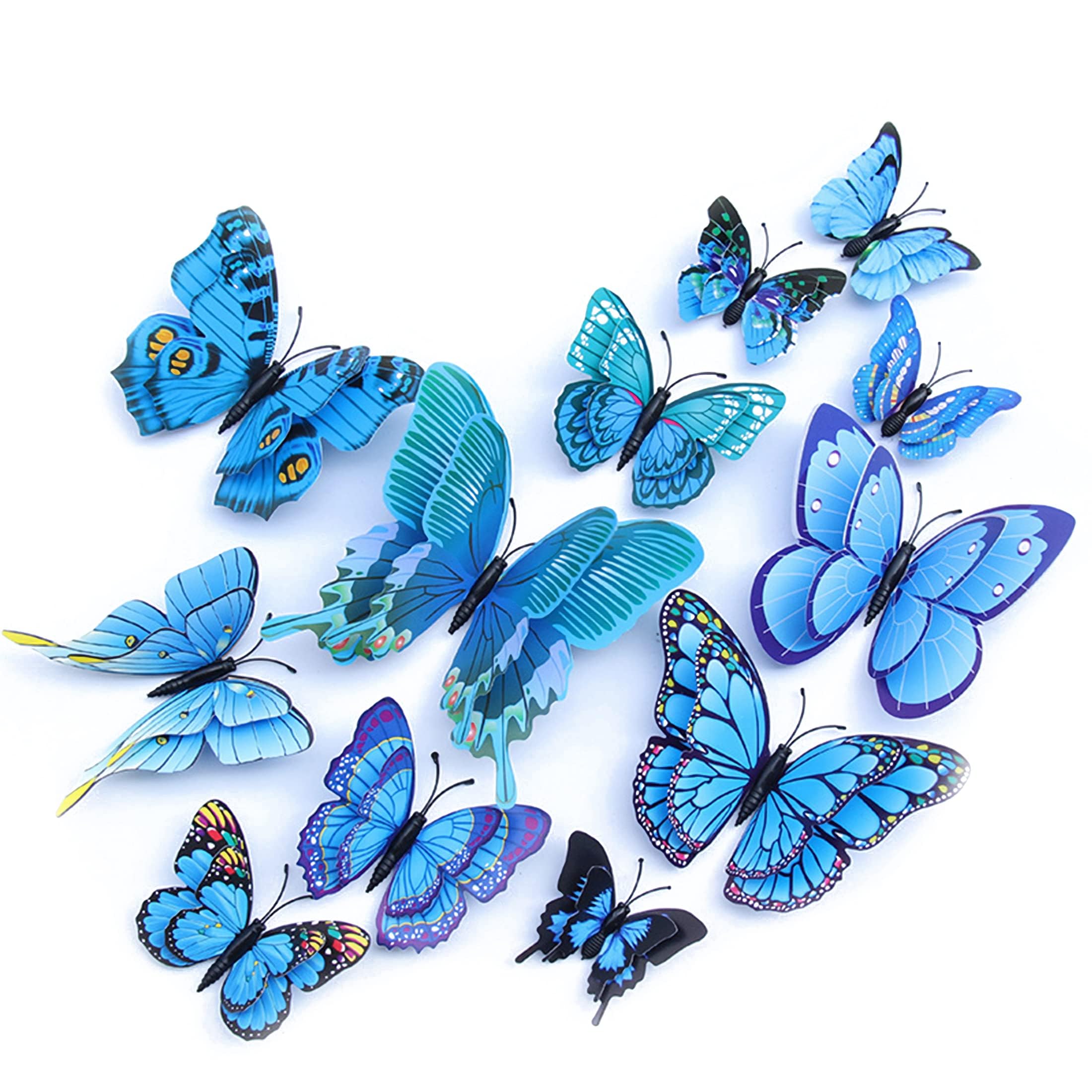 OPSEAM Butterfly Wall Decor 24/48 PCS, 3D Butterflies Stickers for Party Decorations with Magnets(Colorful, 24)