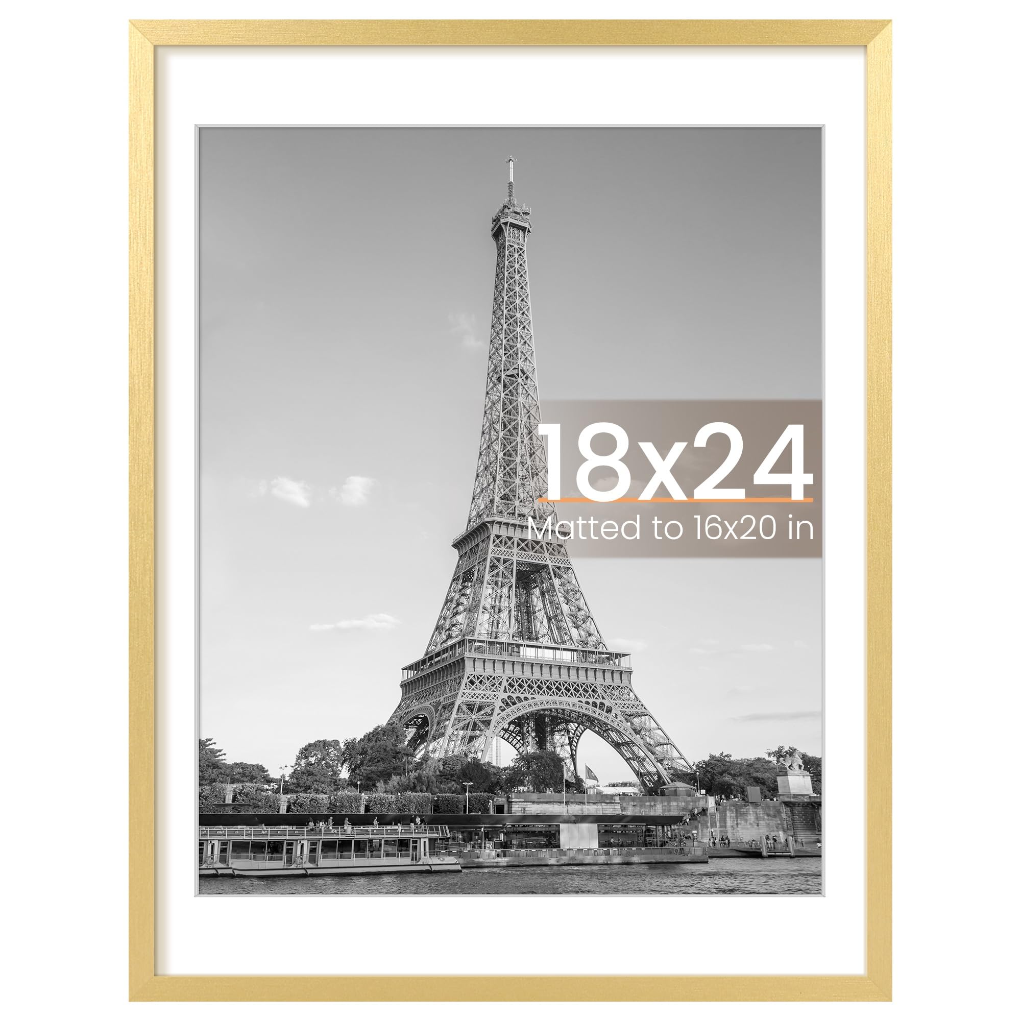 upsimples 11x17 Picture Frame, Display Pictures 9x15 with Mat or 11 x 17 Without, Wall Hanging Poster Frames, Black, 1 Pack
