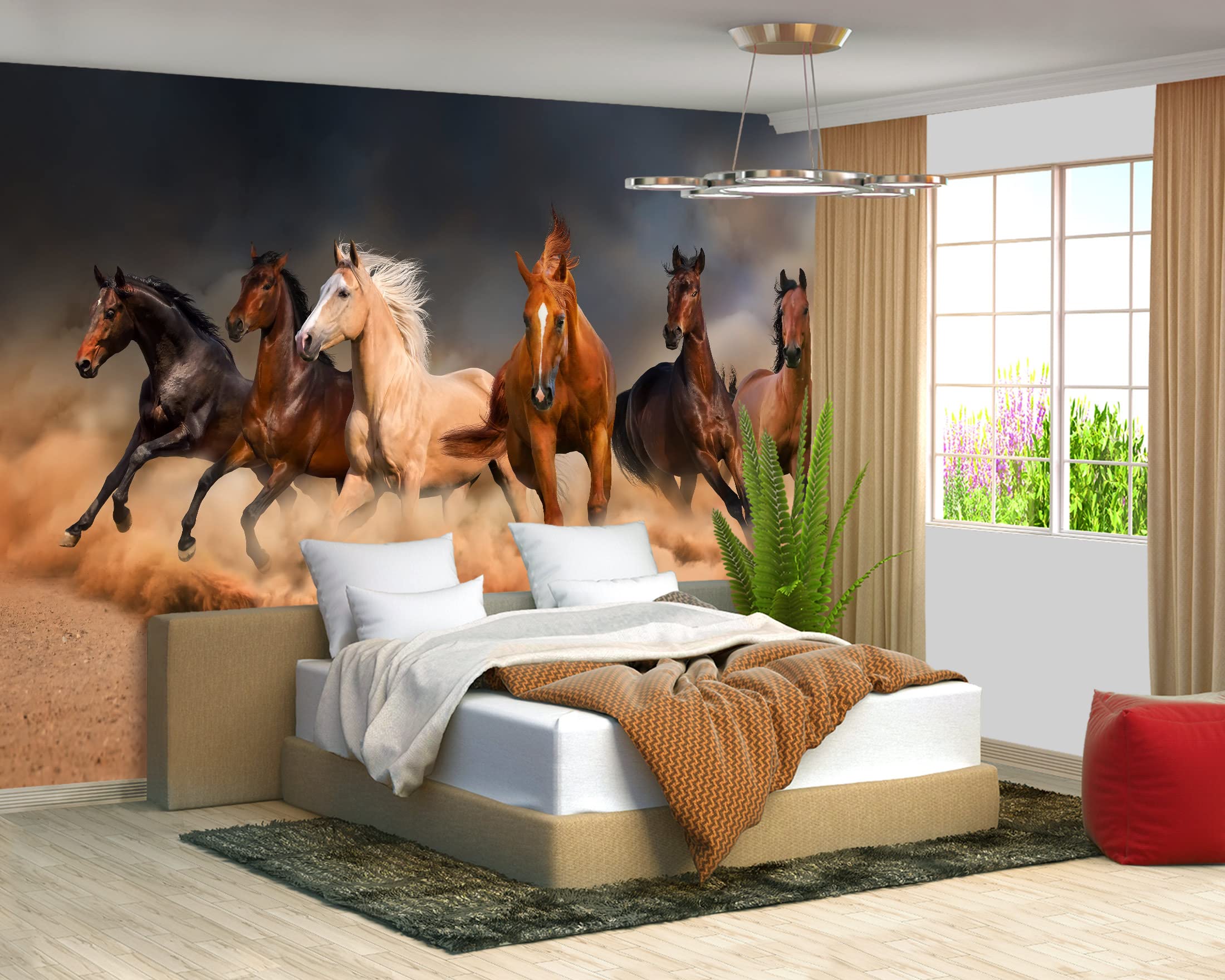 Brooklyn Bridge City View Mural Living Room couches Extra Large wall murals new york Cities Wallpaper Bedroom California Picture Landscape - 108"x75"（It's not Peel and Stick.）