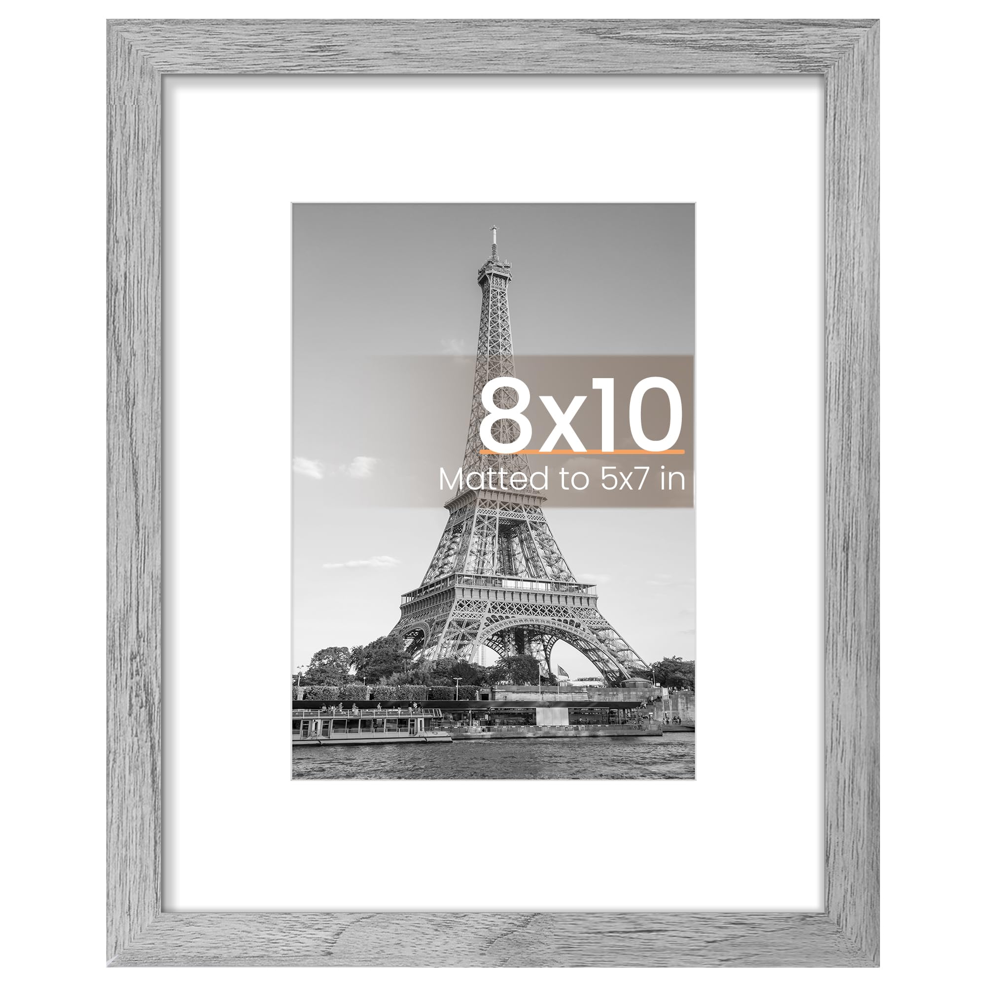 upsimples 12x16 Picture Frame, Display Pictures 8.5x11 with Mat or 12x16 Without Mat, Wall Hanging Photo Frame, Black, 1 Pack
