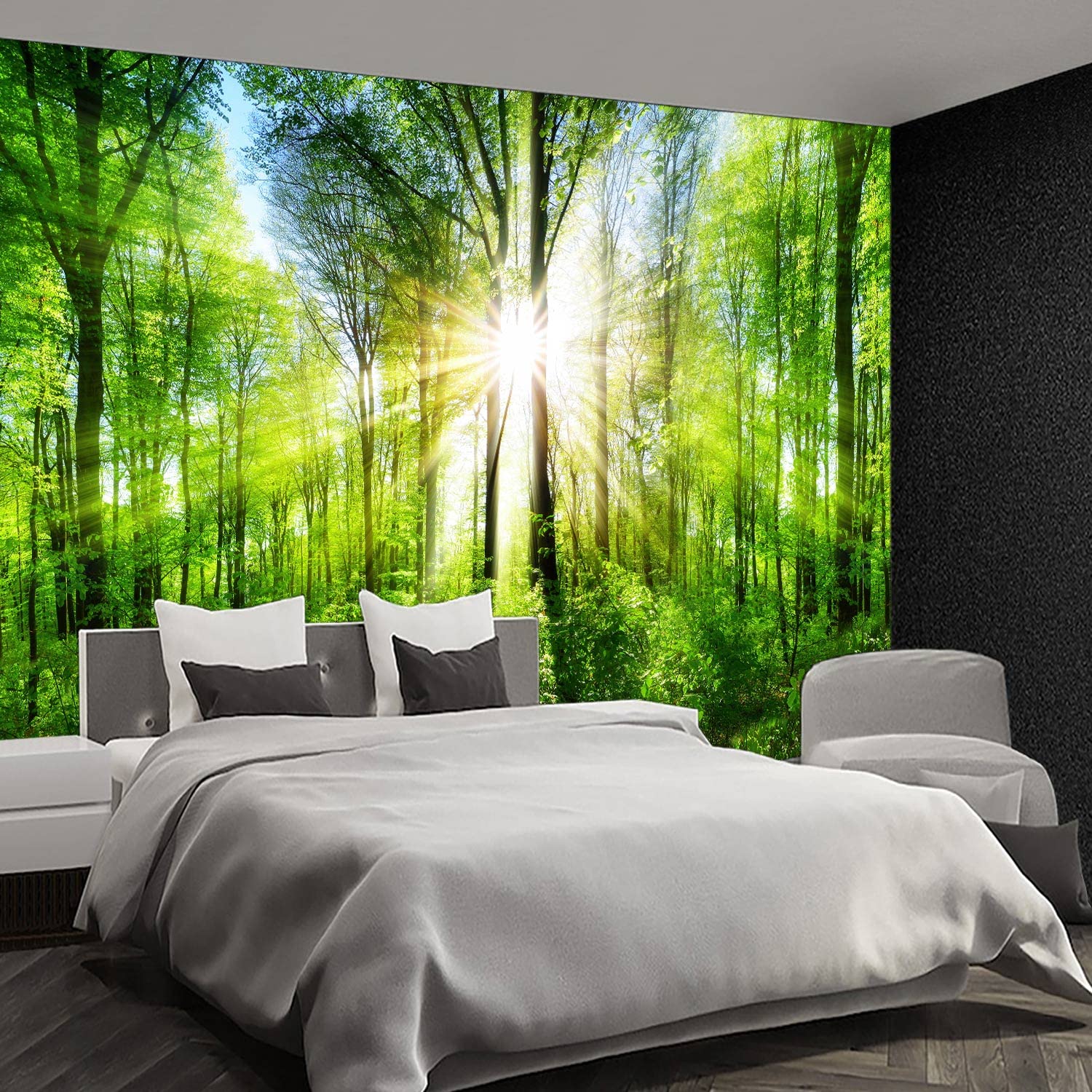 Brooklyn Bridge City View Mural Living Room couches Extra Large wall murals new york Cities Wallpaper Bedroom California Picture Landscape - 108"x75"（It's not Peel and Stick.）