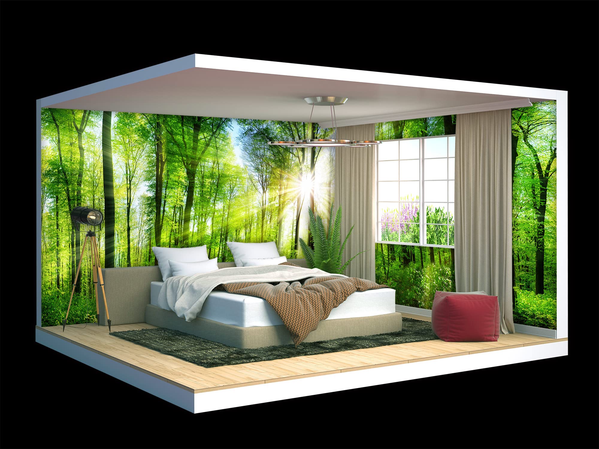 Brooklyn Bridge City View Mural Living Room couches Extra Large wall murals new york Cities Wallpaper Bedroom California Picture Landscape - 108"x75"（It's not Peel and Stick.）