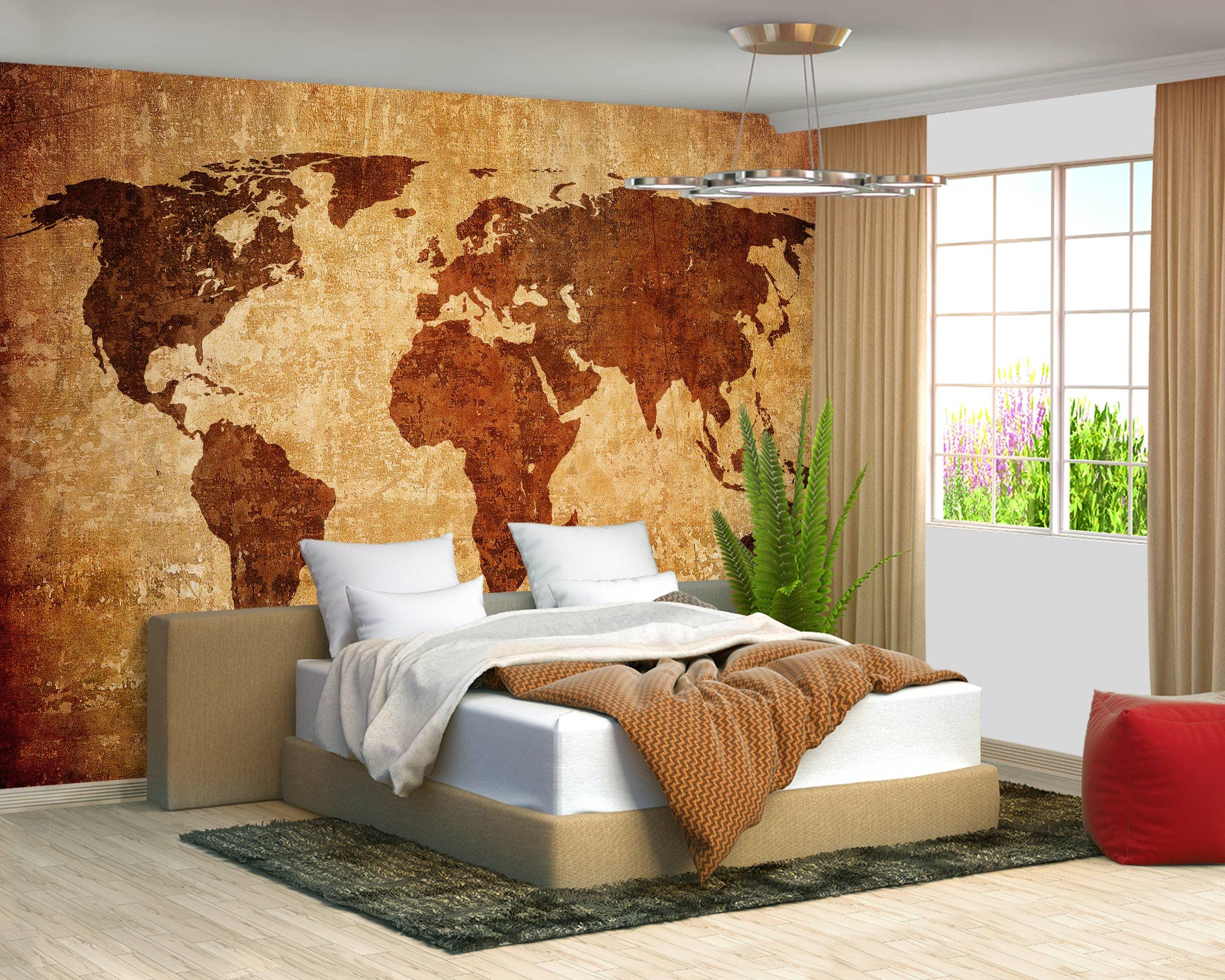 Brooklyn Bridge City View Mural Living Room couches Extra Large wall murals new york Cities Wallpaper Bedroom California Picture Landscape - 108"x75"（It's not Peel and Stick.）