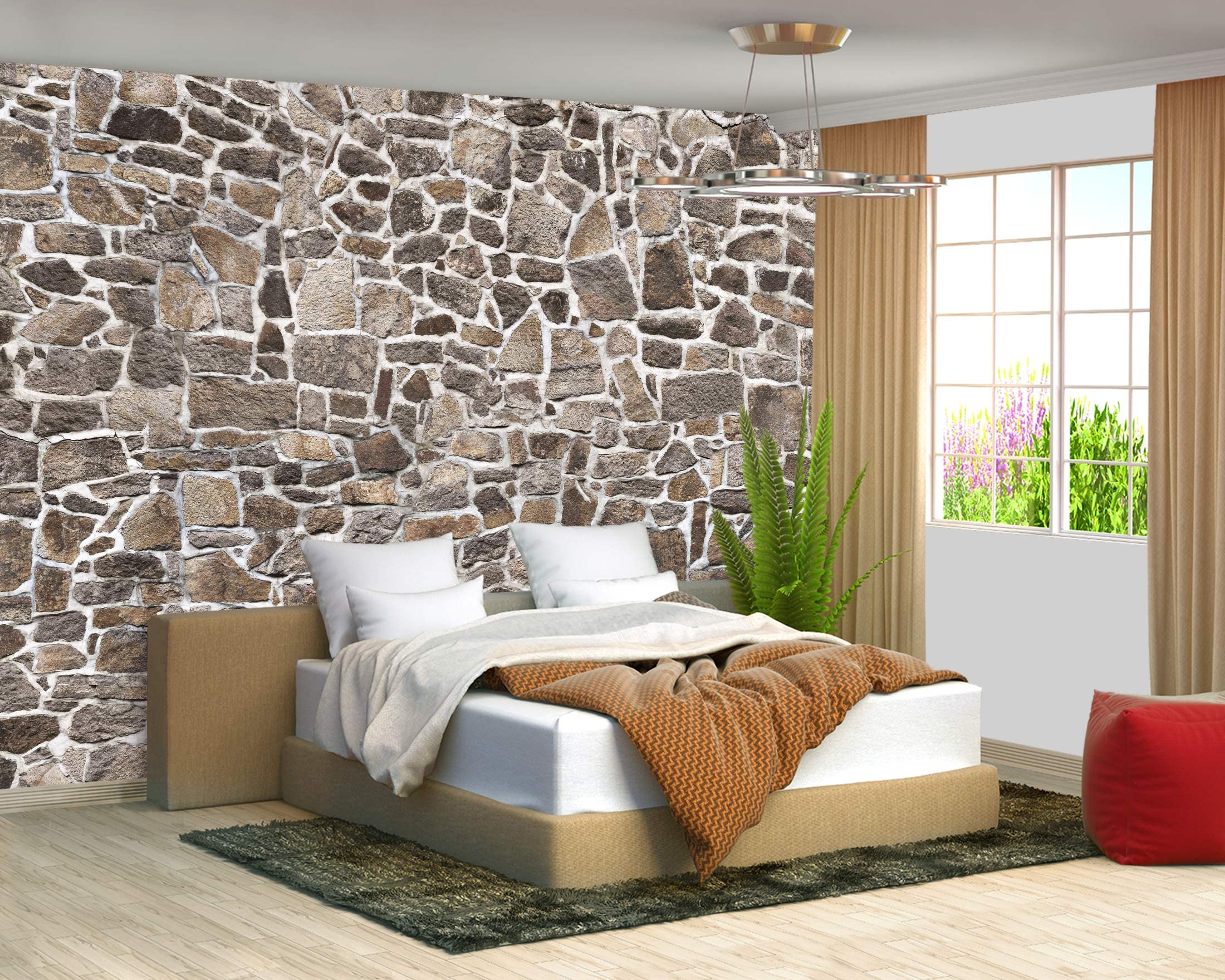 Brooklyn Bridge City View Mural Living Room couches Extra Large wall murals new york Cities Wallpaper Bedroom California Picture Landscape - 108"x75"（It's not Peel and Stick.）